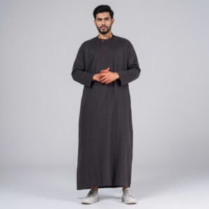 Men’s Black Half Sleeves Thobe