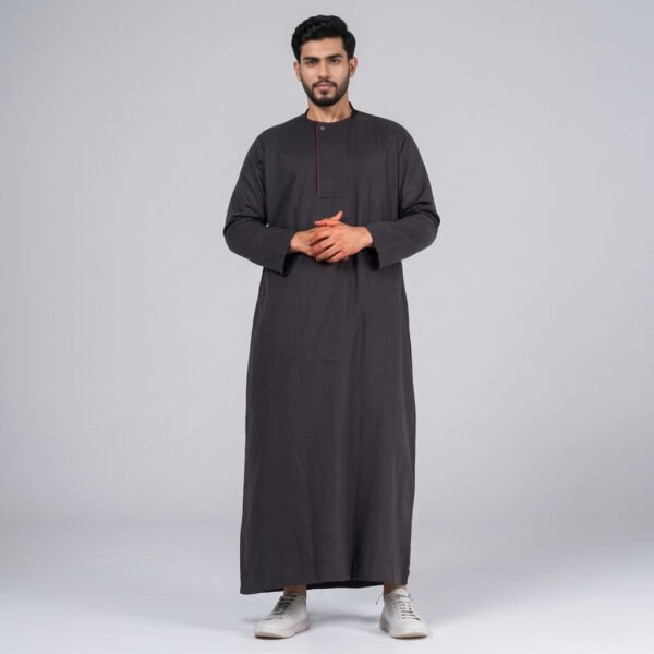 Men’s Black Half Sleeves Thobe