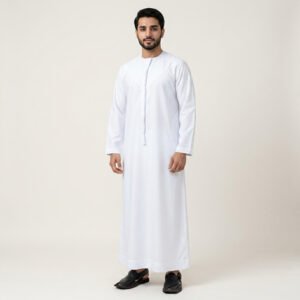 Men’s Plain White Emirati Thobe