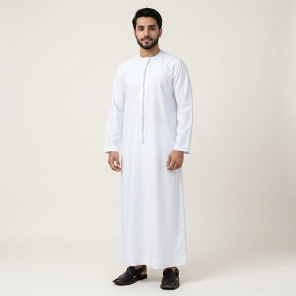 Men’s Plain White Emirati Thobe