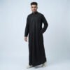 Plain Black Arab Thobe For Men Plain Black Arab Thobe For Men
