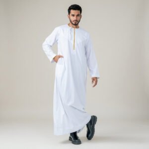 Plain White Thobe For Men’s