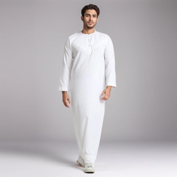 simple white thobes for men