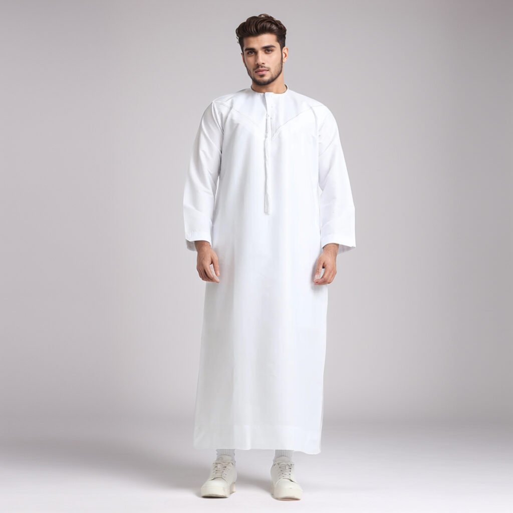 White/Green Falastin Thobe