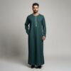 Beetle Green Embroidered Omani Thobe