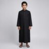 Black Lomar Collar Baby Boys Jubba Thobe