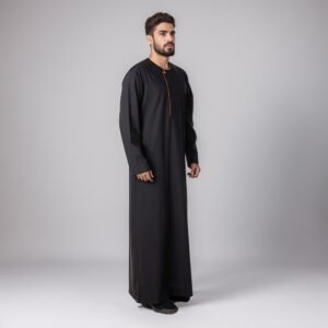 Black Omani Men's Thobe