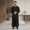 Black omani thobe design Black omani thobe design