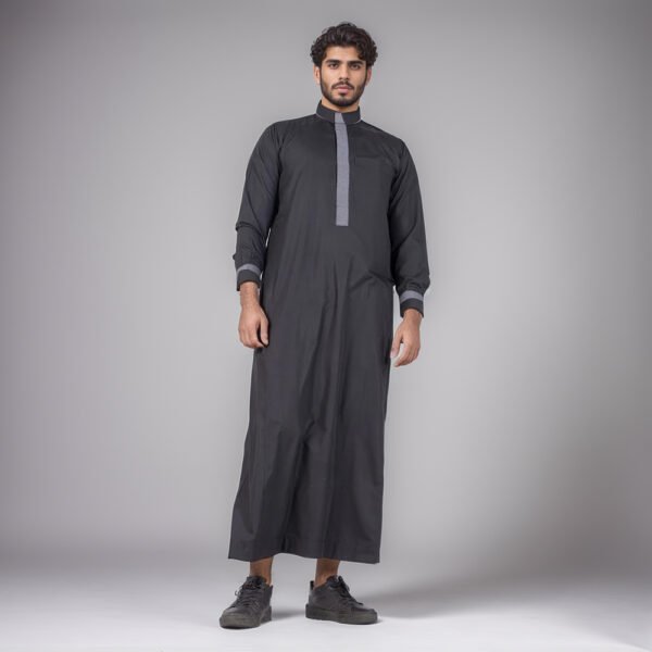 Designer black mens wholesale thobes suppliers