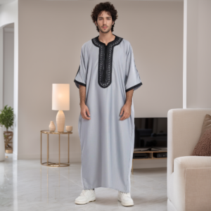 Grey moroccan mens thobes