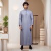 mens hit grey embroidered thobes