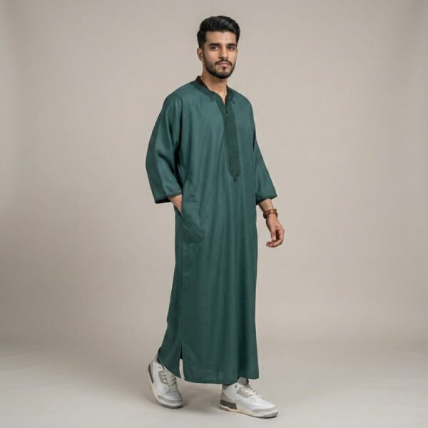 Men’s Mineral Green Moroccan Thobe