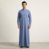 Men's Saudi Collar Regent Blue Thobe