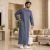 Mist blue mens omani thobe