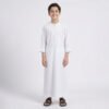 Omani Style White Kids Boys Jubba Thobe