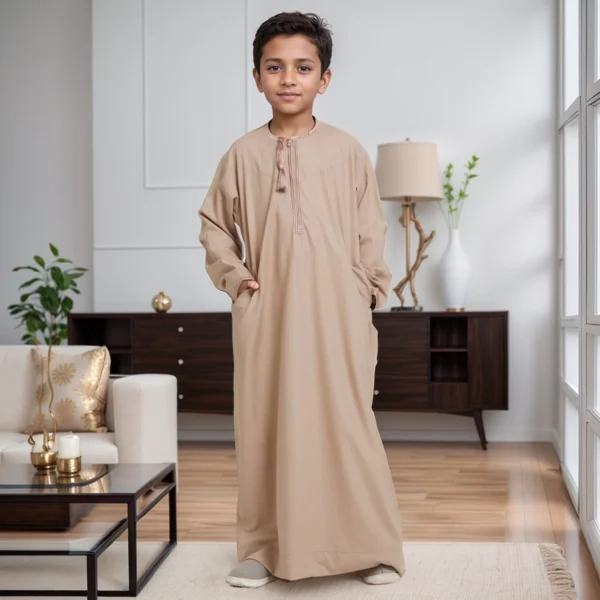 Vanilla jubba thobe for kids