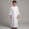 White Arab Omani Thobe for Kids Boys