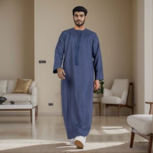 blue emirati thobe