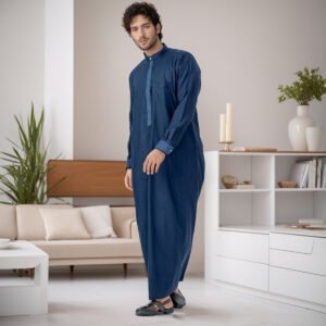 blue thobe for men