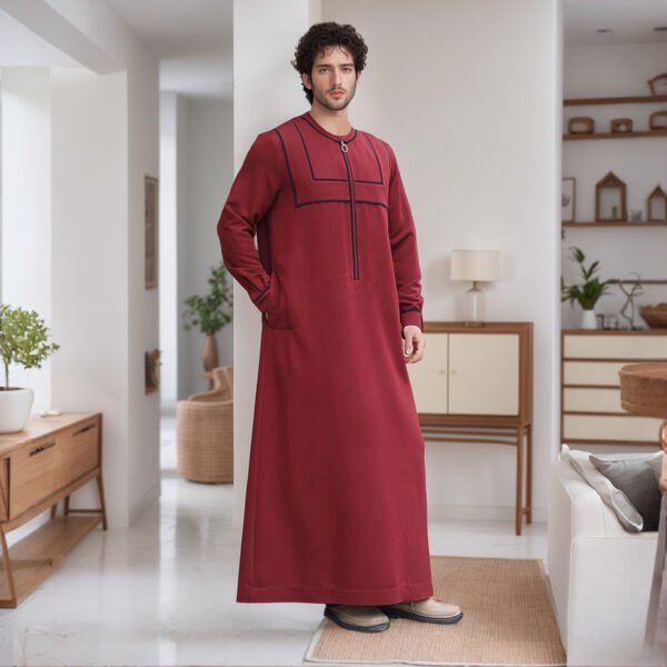 designer maroon thobe mens