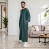 green mens embroidered thobe