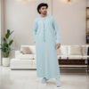 light green emirate embroidered thobe