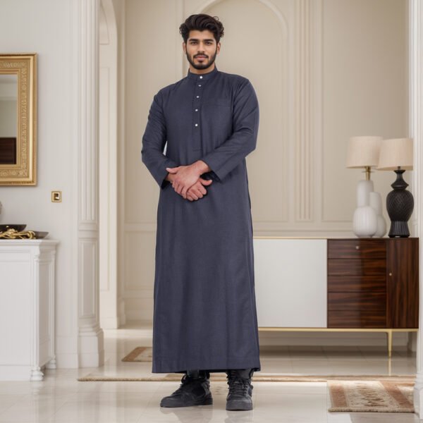 mens blue saudi thobe