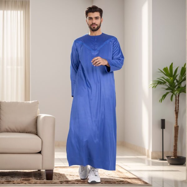 mens light blue thobe