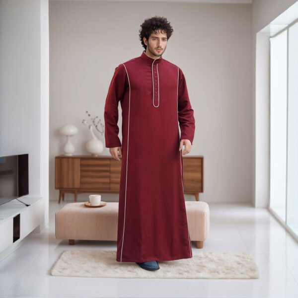 mens maroon thobe