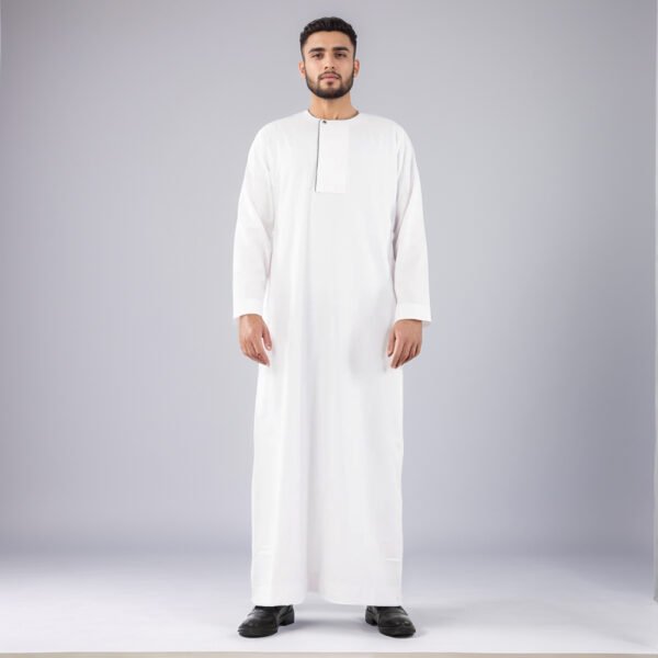 mens omani thobe white