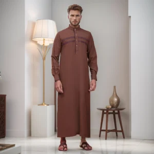 Dark Brown designer mens thobes