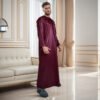 Dark Maroon silk thobe mens