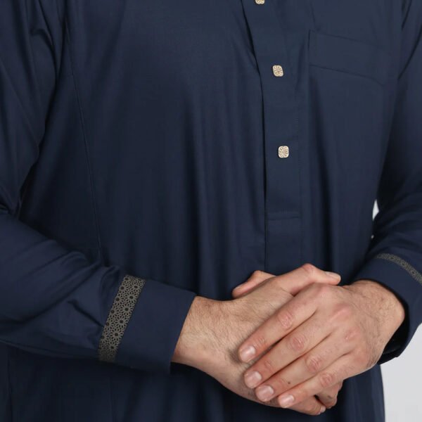 Navy blue mens islamic clothing thobe