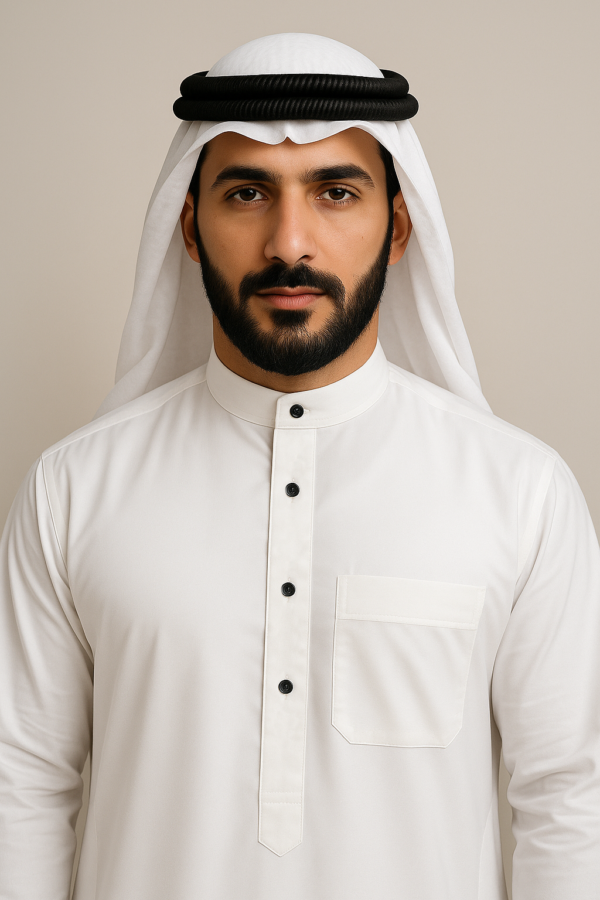 Arabic white thobe for men