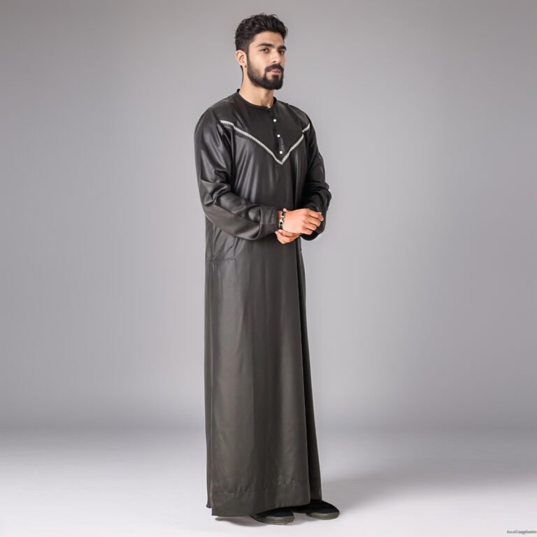 Designer black thobes custom made