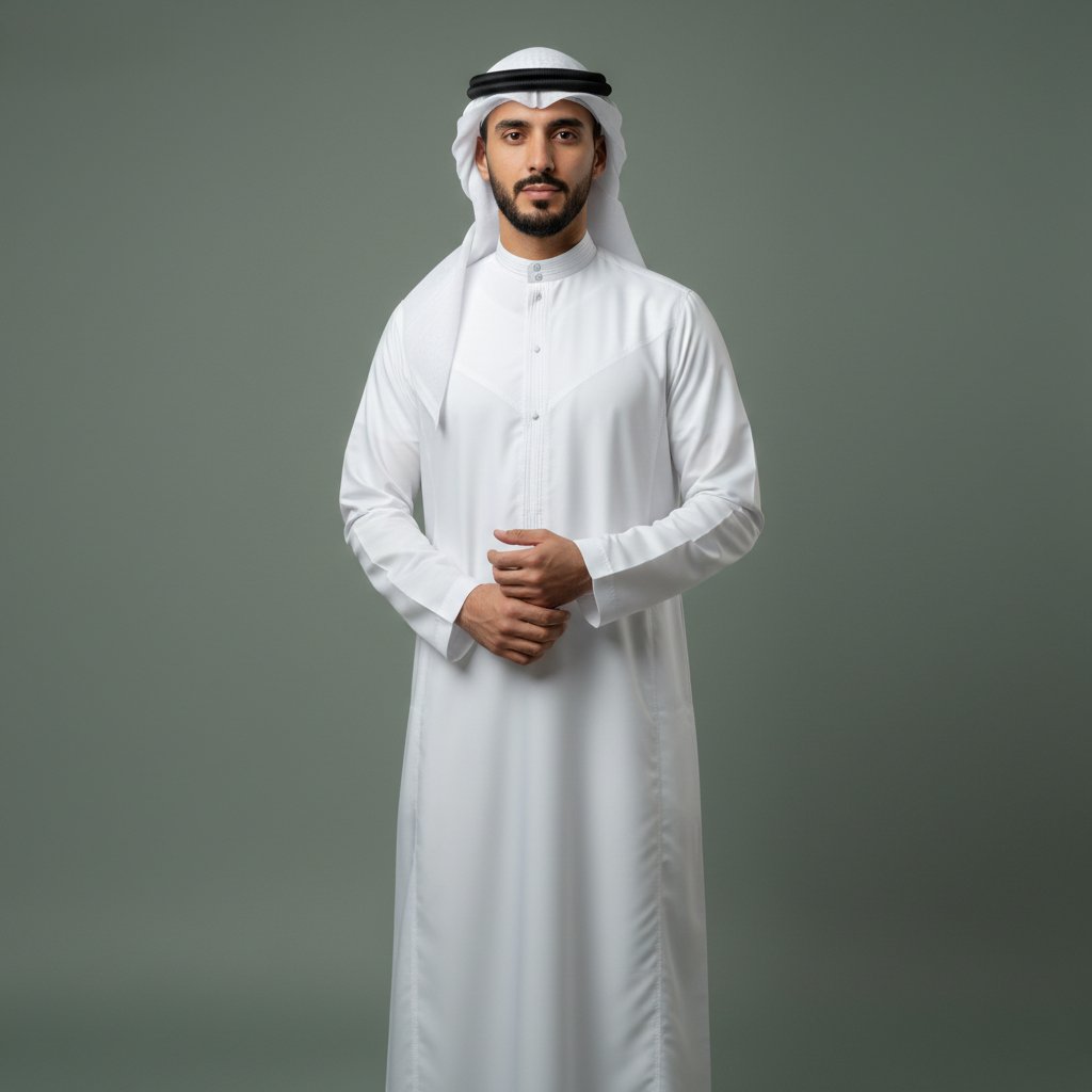 White thobe islamic garments for men