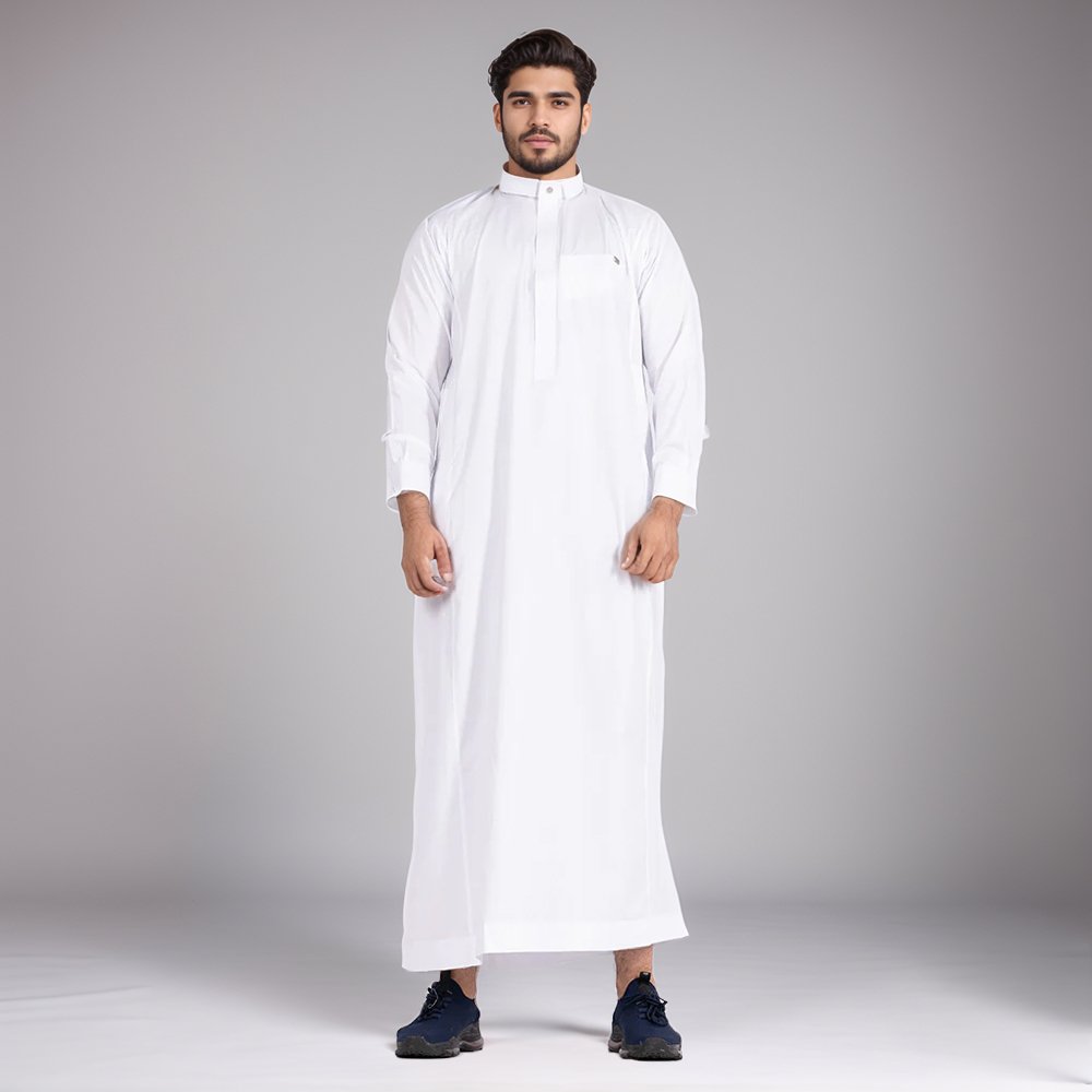 mens white custom thobes