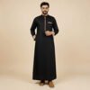 Modren Kuwaiti Style Black and Gold Thobe Modren Kuwaiti Style Black and Gold Thobe