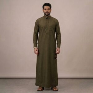 Classic Arab Olive Green Thobe
