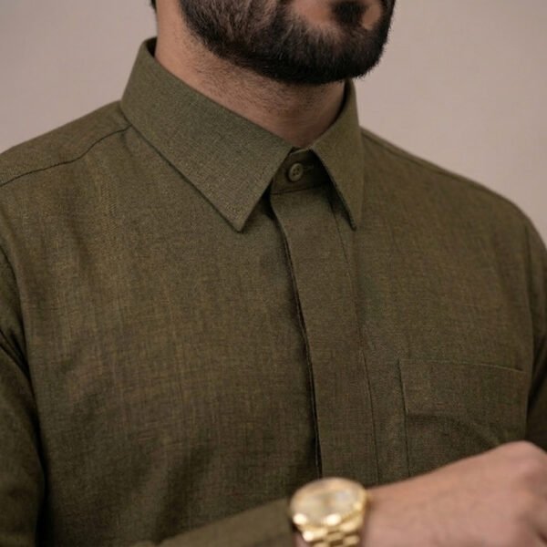 Classic Arab Olive Green Thobe