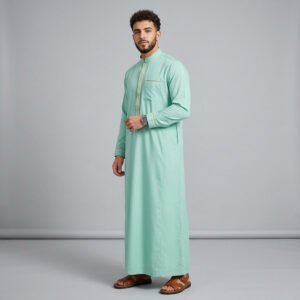 Designer Mint Green Thobe