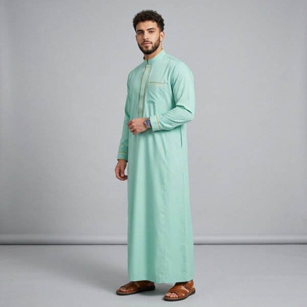 Designer Mint Green Thobe