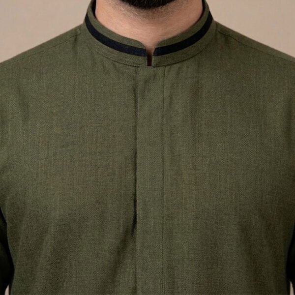 Designer olive green thobe Designer olive green thobe