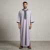 Grayish-Blue Men's Maroccon Thobe