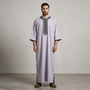 Grayish-Blue Men's Maroccon Thobe Grayish-Blue Men's Maroccon Thobe
