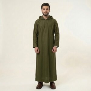 Hooded Olive Green Thobes