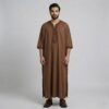 Loose Fit Brown Moroccan Thobe Loose Fit Brown Moroccan Thobe
