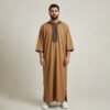 Men’s Classic Light Brown Moroccan Thobe Men’s Classic Light Brown Moroccan Thobe