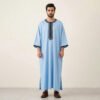 Mens Designer Light Blue Moroccan Thobe