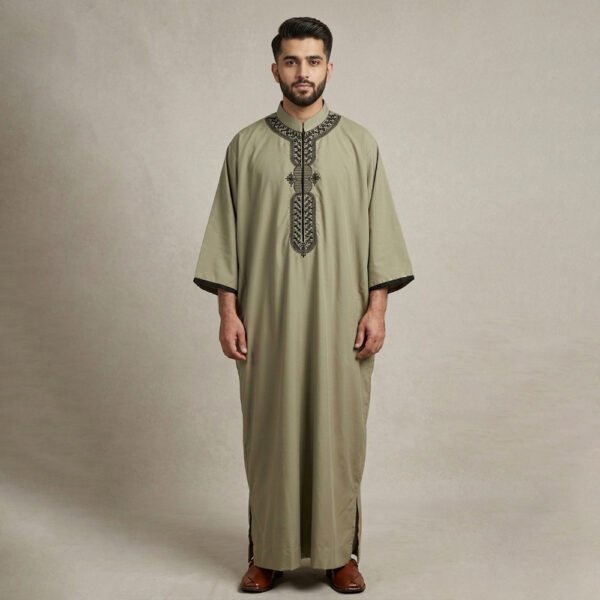 Mint Green Men's Maroccon Thobe